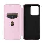 Custodia per telefono in pelle con vibrazione in fibra di carbonio, For Motorola Edge 40
