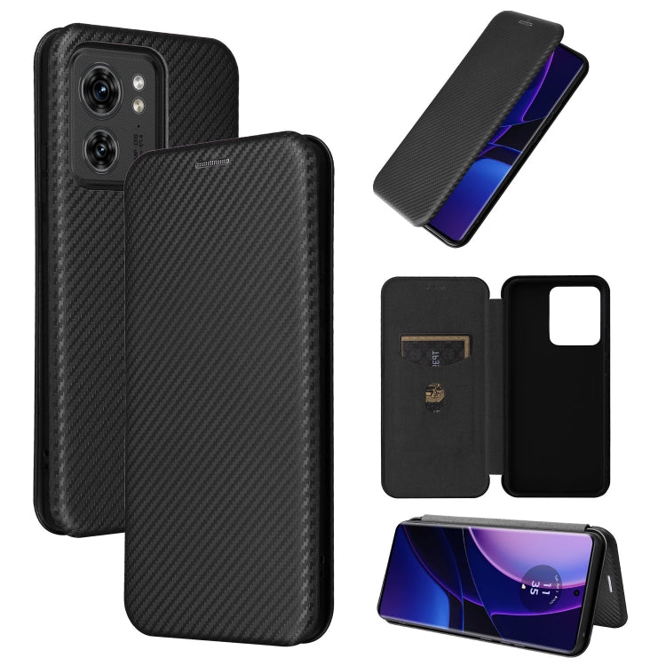 Custodia per telefono in pelle con vibrazione in fibra di carbonio, For Motorola Edge 40
