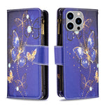 Custodia in pelle con cerniera per iPhone 16 Plus
