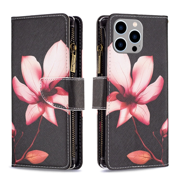 Custodia in pelle con cerniera per iPhone 16 Plus