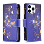 Custodia in pelle con cerniera per iPhone 16 Plus