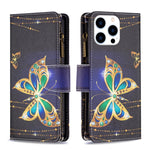 Custodia in pelle con cerniera per iPhone 16 Plus
