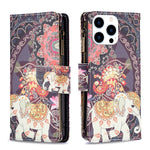 Custodia in pelle con cerniera per iPhone 16 Plus
