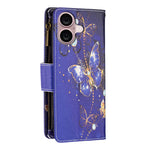 Custodia in pelle con cerniera per iPhone 16 Plus