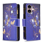 Custodia in pelle con cerniera per iPhone 16 Plus