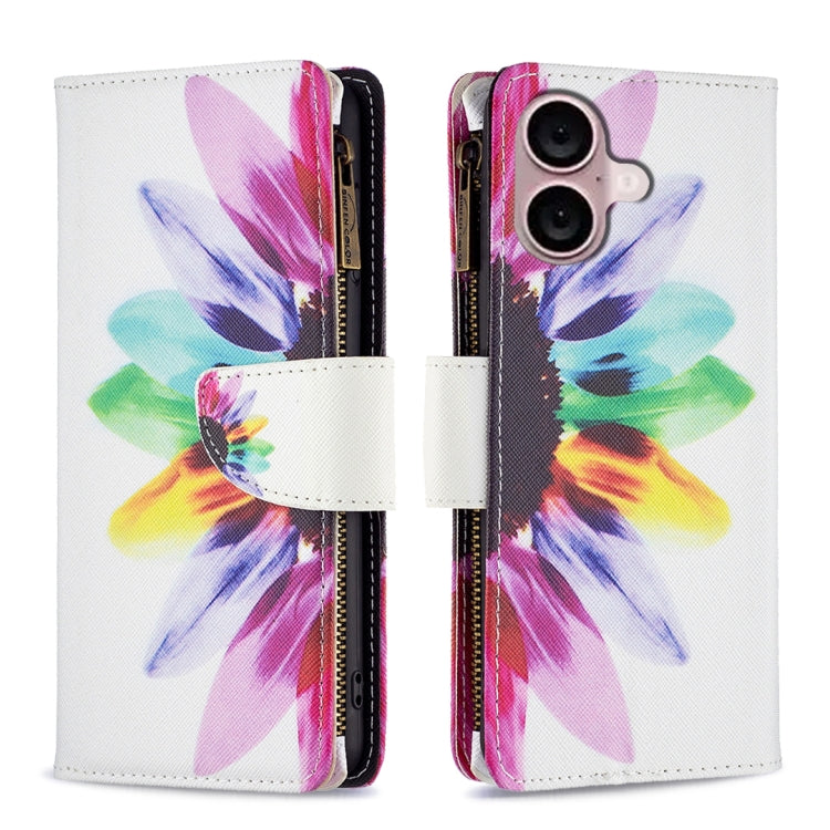 Custodia in pelle con cerniera per iPhone 16 Plus