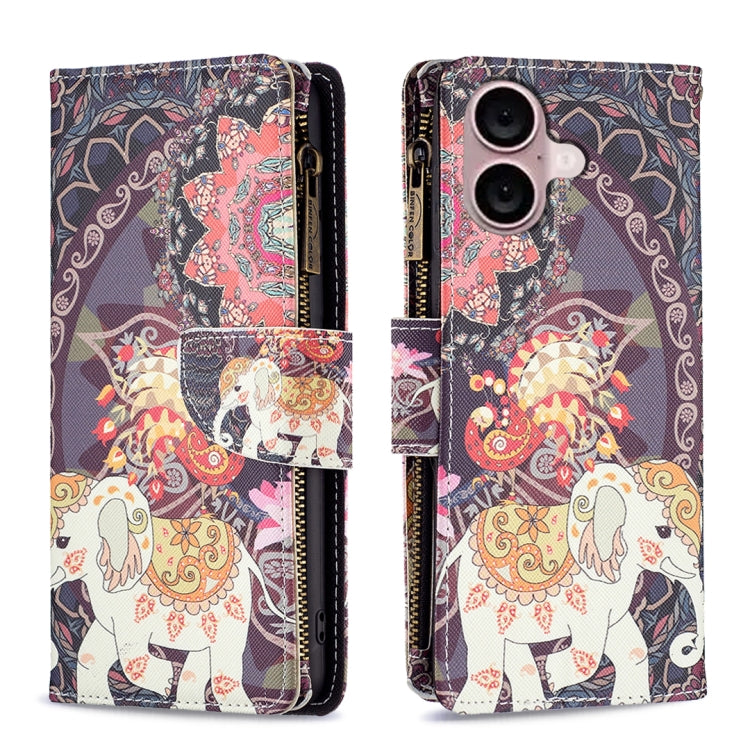 Custodia in pelle con cerniera per iPhone 16 Plus