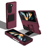 Custodia per telefono per PC con supporto pieghevole tridimensionale, For Samsung Galaxy Z Flip6 / Flip7 FE, For Samsung Galaxy Z Fold6 5G, For Samsung Galaxy Z Fold5, For Samsung Galaxy Z Flip5 5G