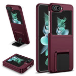 Custodia per telefono per PC con supporto pieghevole tridimensionale, For Samsung Galaxy Z Flip6 / Flip7 FE, For Samsung Galaxy Z Fold6 5G, For Samsung Galaxy Z Fold5, For Samsung Galaxy Z Flip5 5G