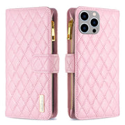 Custodia in pelle con portafoglio per iPhone 15