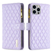 Custodia in pelle con portafoglio per iPhone 15