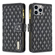 Custodia in pelle con portafoglio per iPhone 15