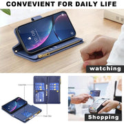 Custodia in pelle con portafoglio per iPhone 17