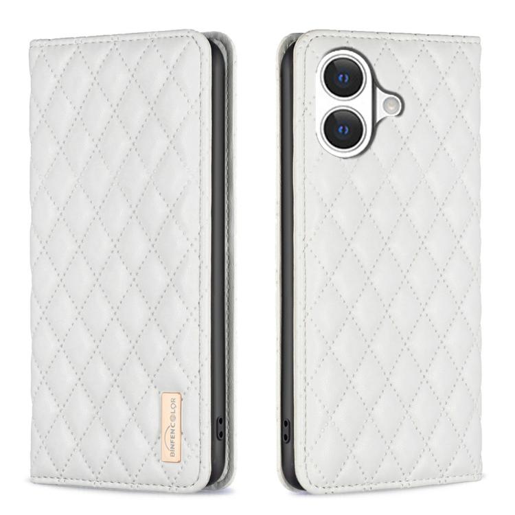Custodia in pelle magnetica a conchiglia per iPhone 16