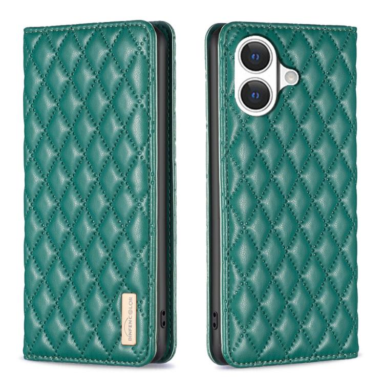 Custodia in pelle magnetica a conchiglia per iPhone 16