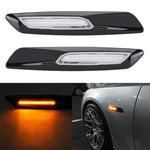 2 PCS Car Fender Light LED Leaf Board Side DC12V / 1.7W per BMW, luce gialla, A, C, D, F