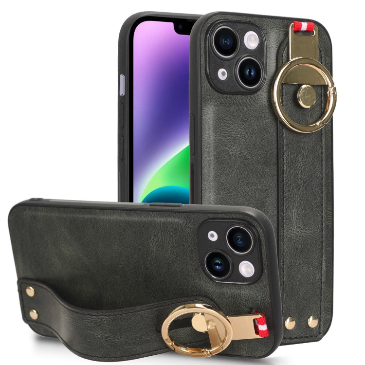 Custodia per telefono posteriore in pelle con cinturino, For iPhone 13, For iPhone 13 mini, For iPhone 12, For iPhone 12 Pro Max