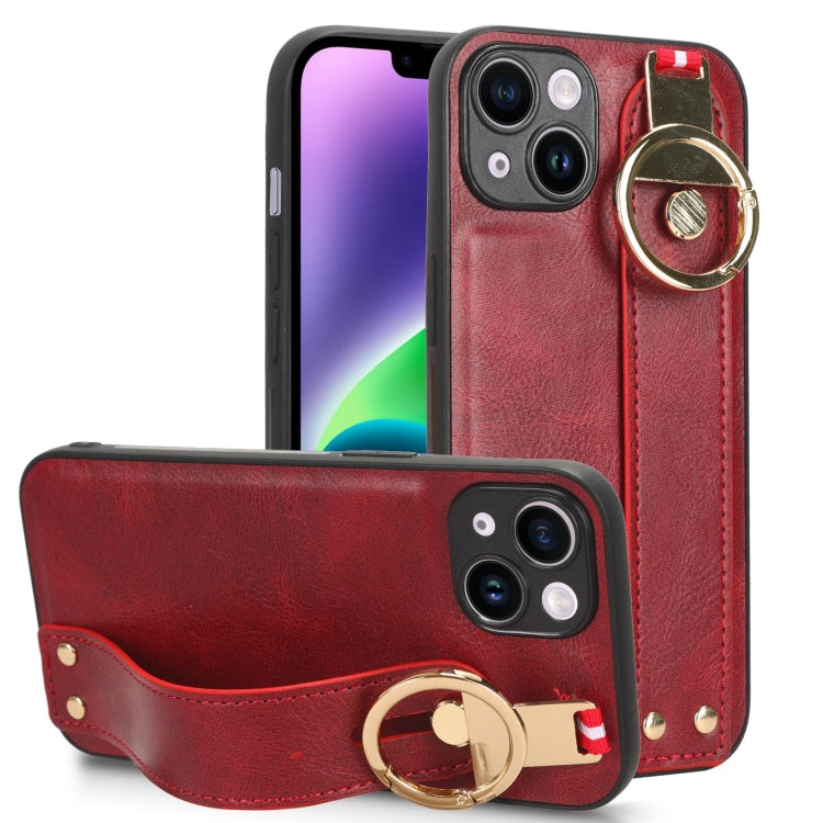 Custodia per telefono posteriore in pelle con cinturino, For iPhone 13, For iPhone 13 mini, For iPhone 12, For iPhone 12 Pro Max