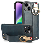 Custodia per telefono posteriore in pelle con cinturino, For iPhone 13, For iPhone 13 mini, For iPhone 12, For iPhone 12 Pro Max