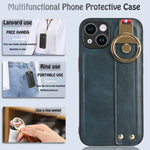 Custodia per telefono posteriore in pelle con cinturino, For iPhone 13, For iPhone 13 mini, For iPhone 12, For iPhone 12 Pro Max