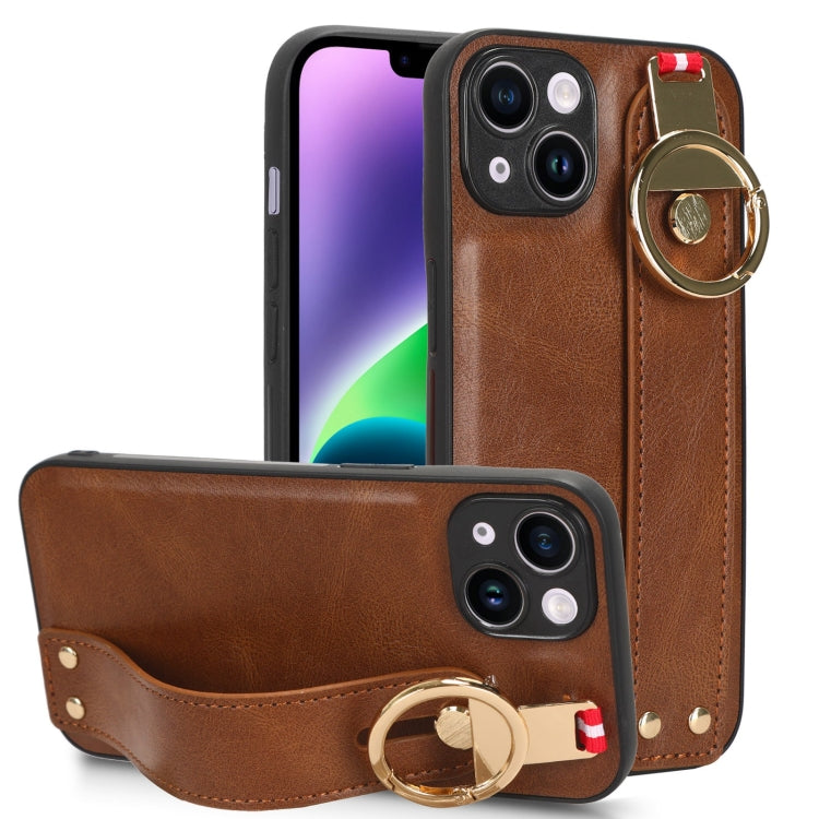 Custodia per telefono posteriore in pelle con cinturino, For iPhone 13, For iPhone 13 mini, For iPhone 12, For iPhone 12 Pro Max