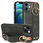 Custodia per telefono posteriore in pelle con cinturino, For iPhone 12 Pro, For iPhone 12 mini