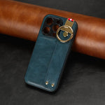 Custodia per telefono posteriore in pelle con cinturino, For iPhone 12 Pro, For iPhone 12 mini