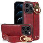 Custodia per telefono posteriore in pelle con cinturino, For iPhone 12 Pro, For iPhone 12 mini