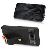 Custodia per telefono posteriore in pelle con cinturino, For Google Pixel 8, For Google Pixel Fold, For Google Pixel 7a, For Google Pixel 7 Pro