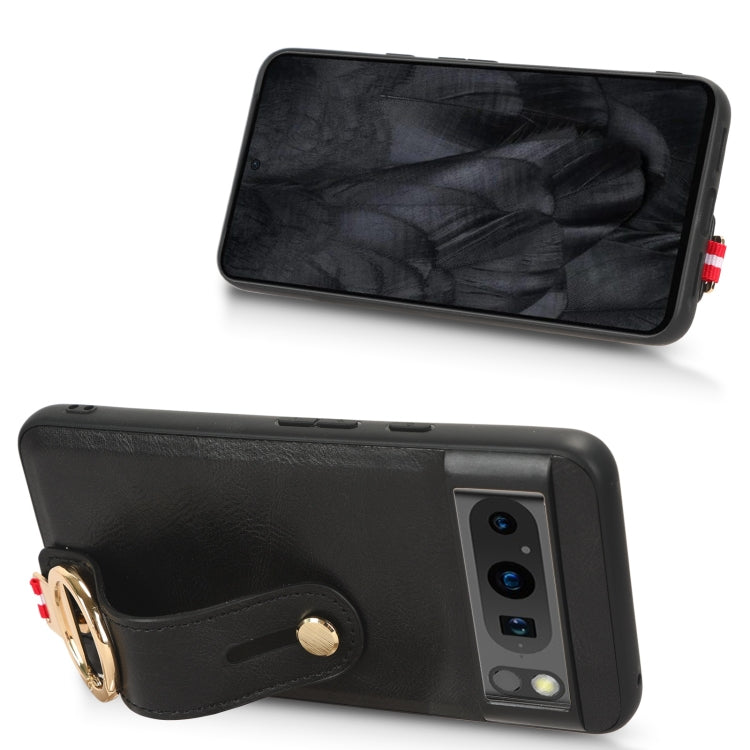 Custodia per telefono posteriore in pelle con cinturino, For Google Pixel 8, For Google Pixel Fold, For Google Pixel 7a, For Google Pixel 7 Pro