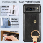 Custodia per telefono posteriore in pelle con cinturino, For Google Pixel 8, For Google Pixel Fold, For Google Pixel 7a, For Google Pixel 7 Pro
