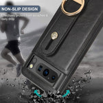 Custodia per telefono posteriore in pelle con cinturino, For Google Pixel 8, For Google Pixel Fold, For Google Pixel 7a, For Google Pixel 7 Pro