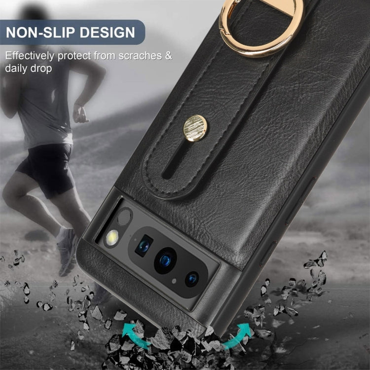 Custodia per telefono posteriore in pelle con cinturino, For Google Pixel 8, For Google Pixel Fold, For Google Pixel 7a, For Google Pixel 7 Pro
