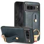 Custodia per telefono posteriore in pelle con cinturino, For Google Pixel 9 Pro, For Google Pixel 9, For Google Pixel 8a, For Google Pixel 8 Pro