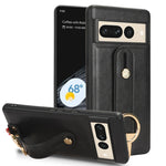 Custodia per telefono posteriore in pelle con cinturino, For Google Pixel 7, For Google Pixel 6a, For Google Pixel 6 Pro, For Google Pixel 6