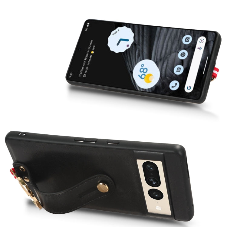Custodia per telefono posteriore in pelle con cinturino, For Google Pixel 7, For Google Pixel 6a, For Google Pixel 6 Pro, For Google Pixel 6