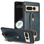 Custodia per telefono posteriore in pelle con cinturino, For Google Pixel 8, For Google Pixel Fold, For Google Pixel 7a, For Google Pixel 7 Pro