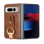 Custodia per telefono posteriore in pelle con cinturino, For Google Pixel 8, For Google Pixel Fold, For Google Pixel 7a, For Google Pixel 7 Pro