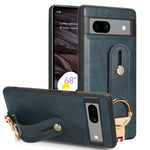 Custodia per telefono posteriore in pelle con cinturino, For Google Pixel 8, For Google Pixel Fold, For Google Pixel 7a, For Google Pixel 7 Pro