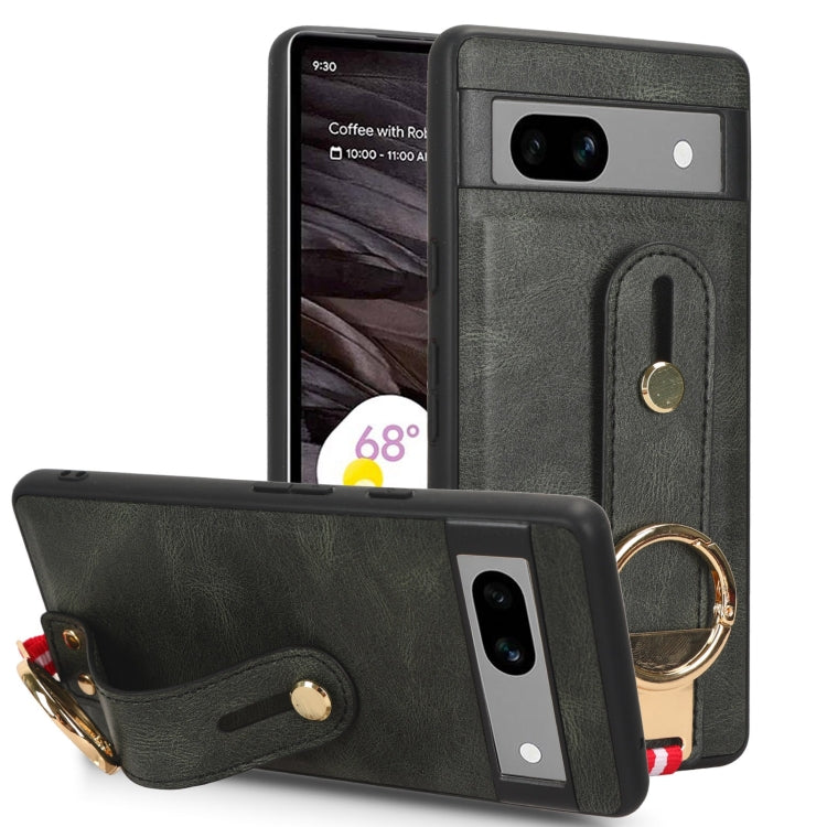 Custodia per telefono posteriore in pelle con cinturino, For Google Pixel 8, For Google Pixel Fold, For Google Pixel 7a, For Google Pixel 7 Pro
