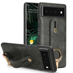 Custodia per telefono posteriore in pelle con cinturino, For Google Pixel 7, For Google Pixel 6a, For Google Pixel 6 Pro, For Google Pixel 6