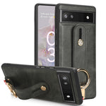 Custodia per telefono posteriore in pelle con cinturino, For Google Pixel 7, For Google Pixel 6a, For Google Pixel 6 Pro, For Google Pixel 6