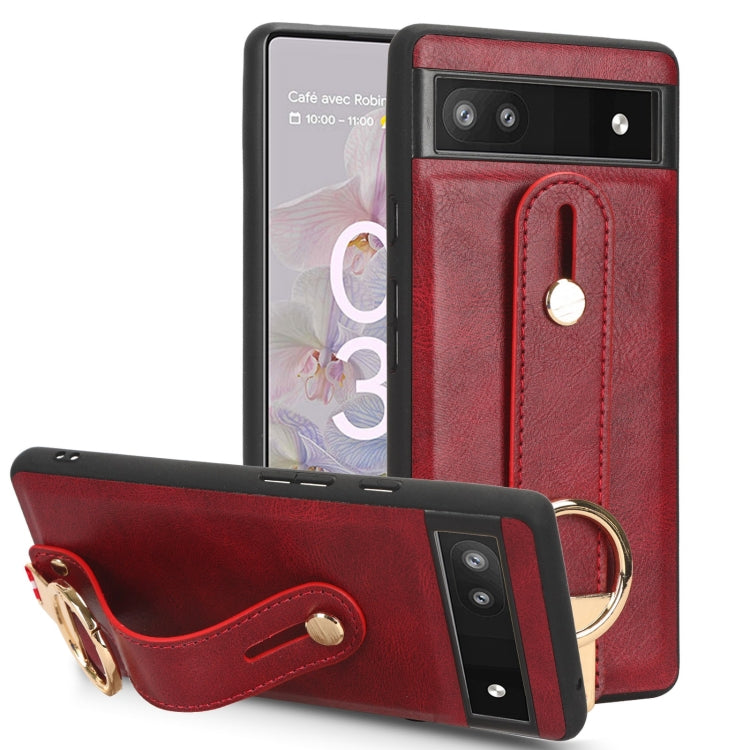 Custodia per telefono posteriore in pelle con cinturino, For Google Pixel 7, For Google Pixel 6a, For Google Pixel 6 Pro, For Google Pixel 6