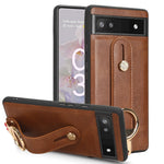 Custodia per telefono posteriore in pelle con cinturino, For Google Pixel 7, For Google Pixel 6a, For Google Pixel 6 Pro, For Google Pixel 6
