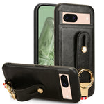 Custodia per telefono posteriore in pelle con cinturino, For Google Pixel 9 Pro, For Google Pixel 9, For Google Pixel 8a, For Google Pixel 8 Pro