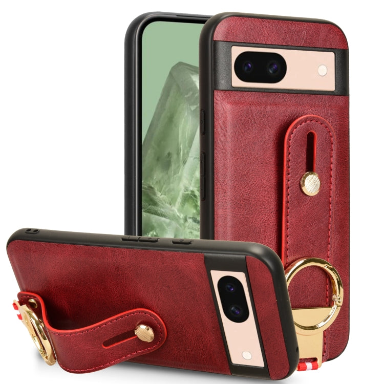 Custodia per telefono posteriore in pelle con cinturino, For Google Pixel 9 Pro, For Google Pixel 9, For Google Pixel 8a, For Google Pixel 8 Pro