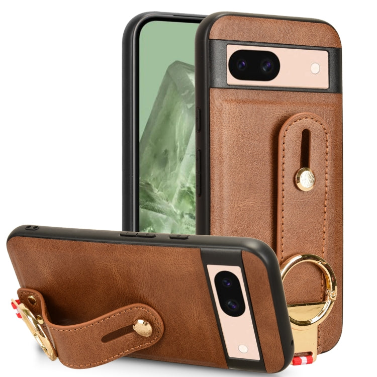 Custodia per telefono posteriore in pelle con cinturino, For Google Pixel 9 Pro, For Google Pixel 9, For Google Pixel 8a, For Google Pixel 8 Pro