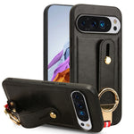 Custodia per telefono posteriore in pelle con cinturino, For Google Pixel 9 Pro, For Google Pixel 9, For Google Pixel 8a, For Google Pixel 8 Pro