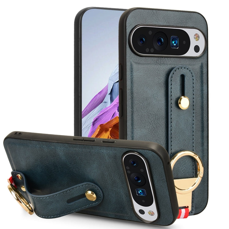 Custodia per telefono posteriore in pelle con cinturino, For Google Pixel 9 Pro, For Google Pixel 9, For Google Pixel 8a, For Google Pixel 8 Pro