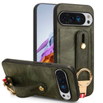 Custodia per telefono posteriore in pelle con cinturino, For Google Pixel 9 Pro, For Google Pixel 9, For Google Pixel 8a, For Google Pixel 8 Pro